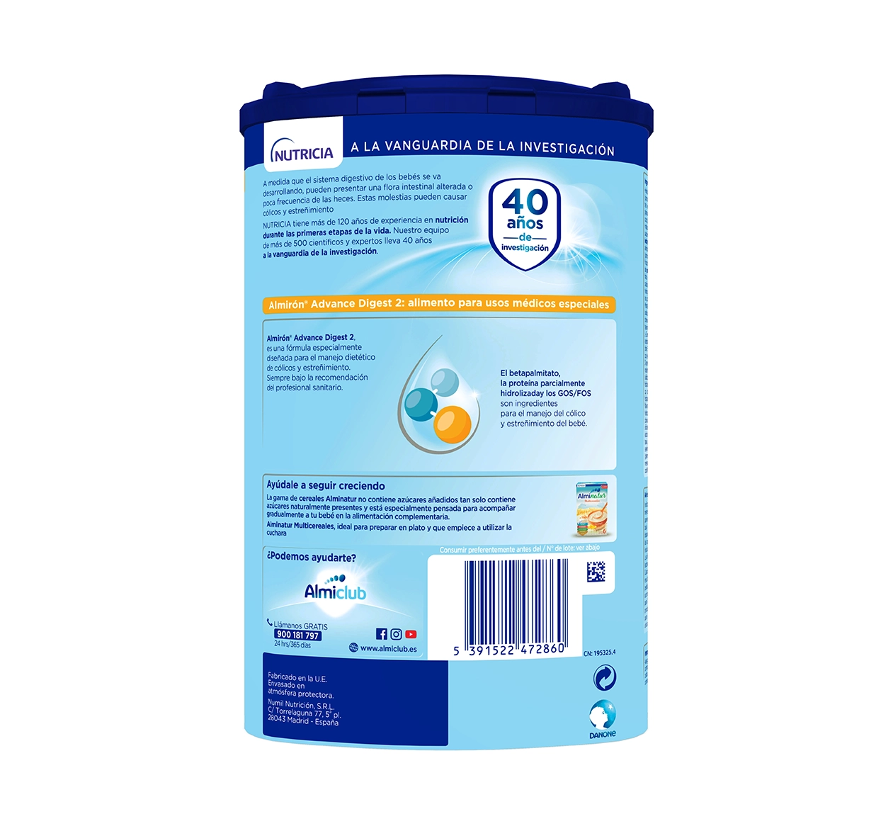 Almirón Advance Digest 2 800g - Imagen 2