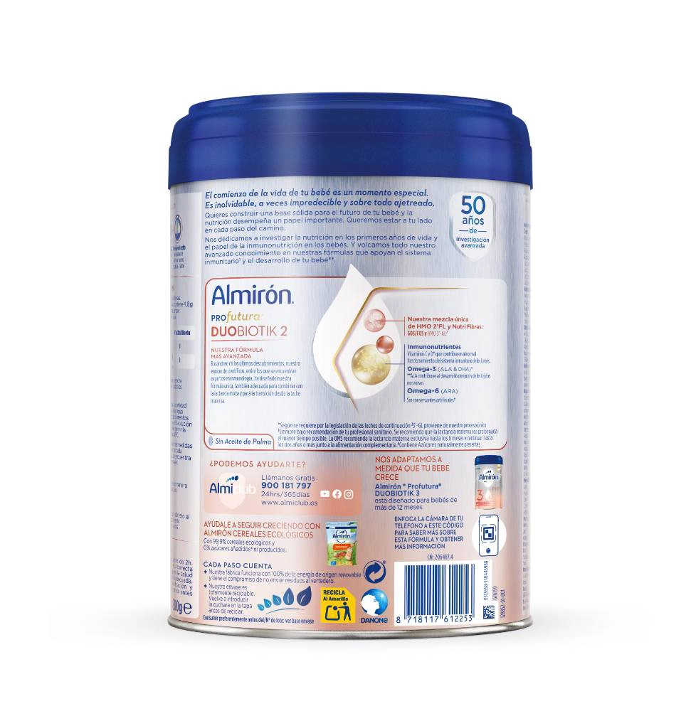 Almirón Profutura Duobiotik 2, 800g - Imagen 2