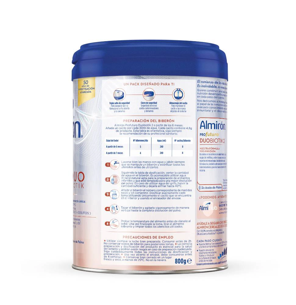 Almirón Profutura Duobiotik 2, 800g - Imagen 3
