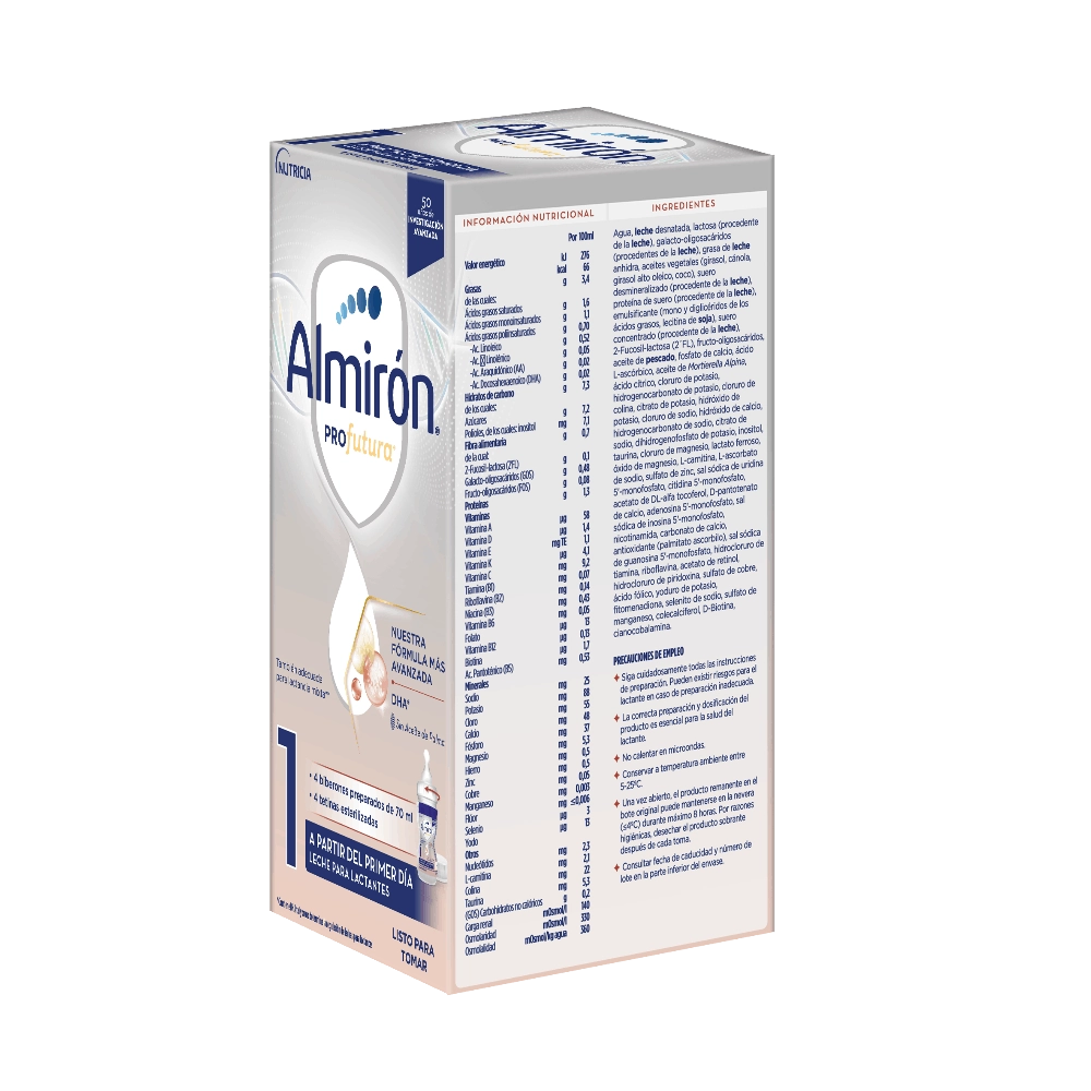 Almirón Profutura 1 Minibiberones 4x70ml - Imagen 4